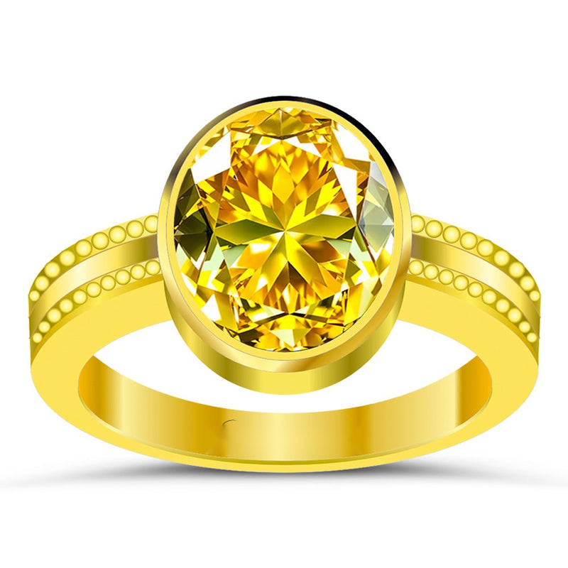 R25 Yellow Sapphire 18K Gold Ring