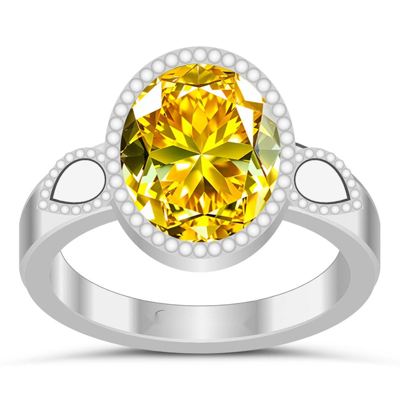 R33 Yellow Sapphire Silver Ring