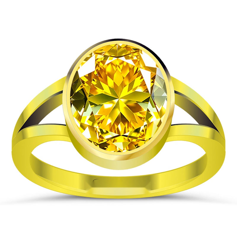 R6 Yellow Sapphire 18K Gold Ring