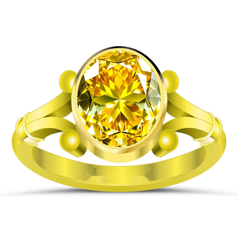 R9 Yellow Sapphire 18K Gold Ring