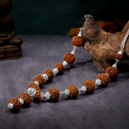 1-14 Mukhi Rudraksha Mala (Siddha Mala) with 1 Mukhi Sawar Rudraksha