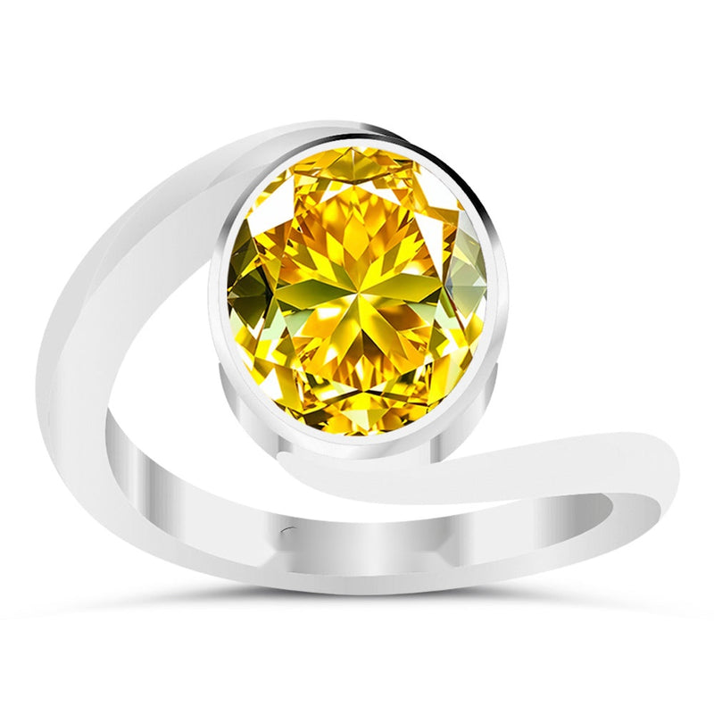 R1 Yellow Sapphire Silver Ring