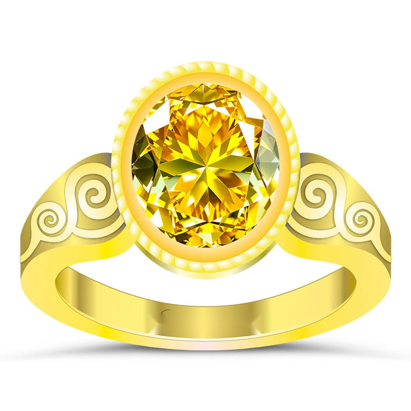 R21 Yellow Sapphire 18K Gold Ring