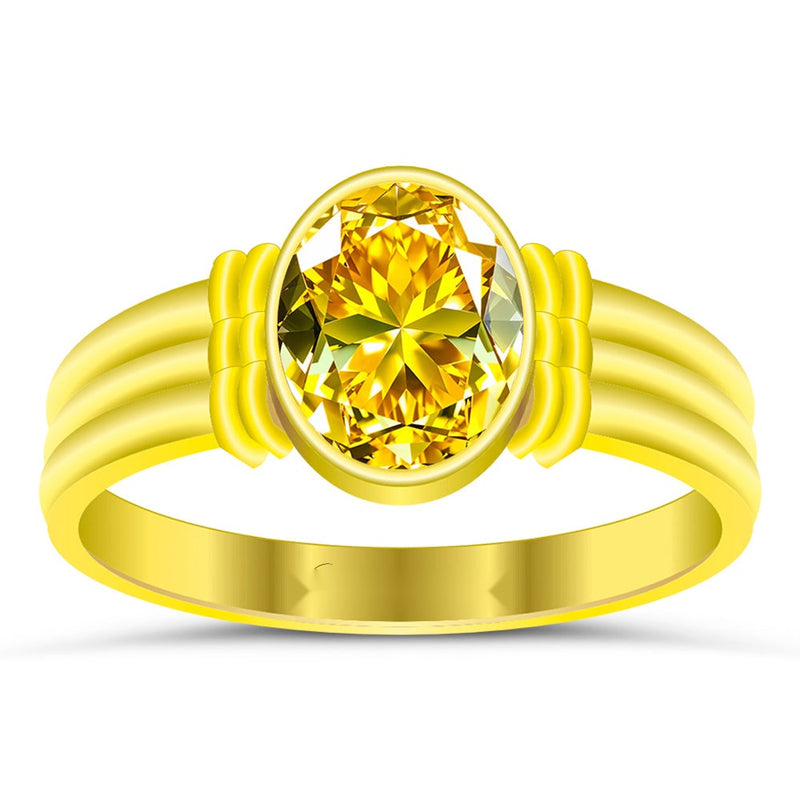 R22 Yellow Sapphire 18K Gold Ring