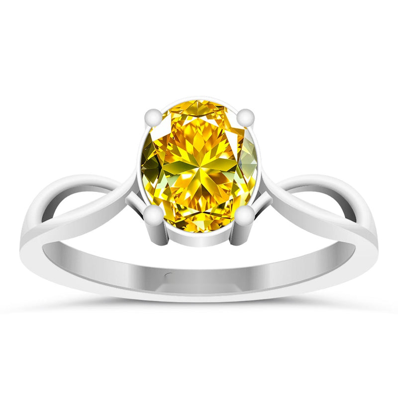 R26 Yellow Sapphire Silver Ring