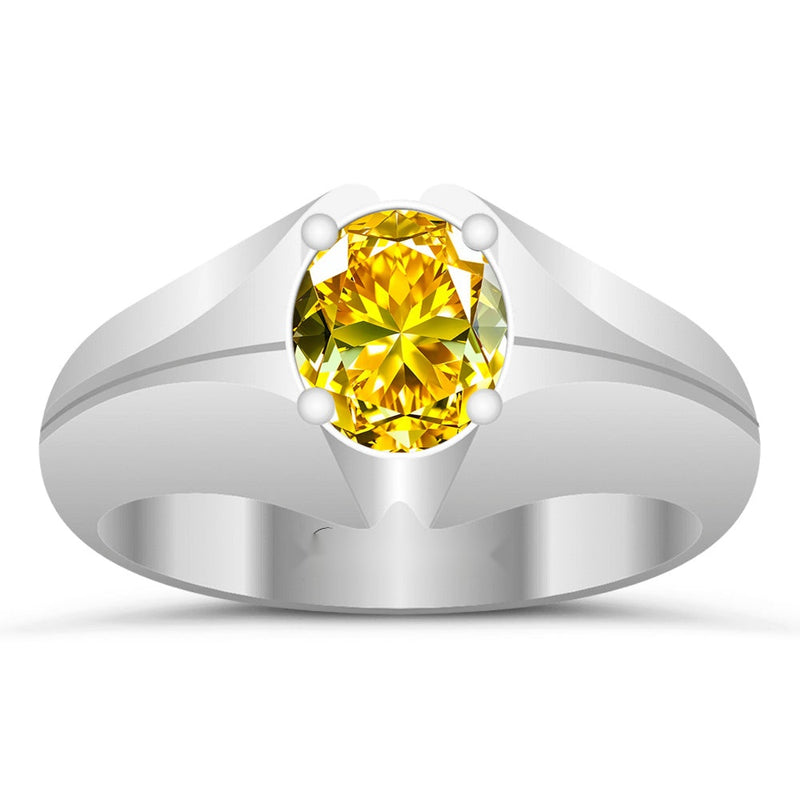 R27 Yellow Sapphire Silver Ring