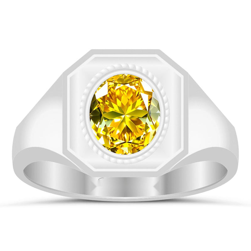 R29 Yellow Sapphire Silver Ring