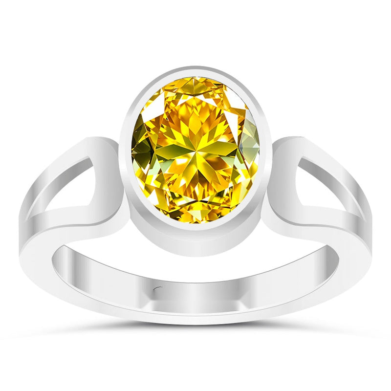 R2 Yellow Sapphire Silver Ring