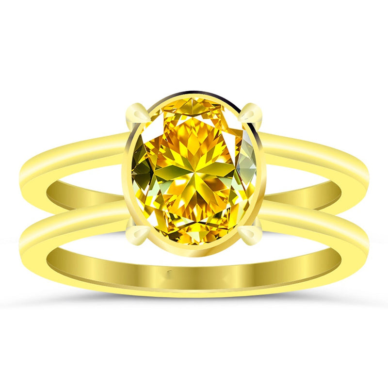 R32 Yellow Sapphire 18K Gold Ring