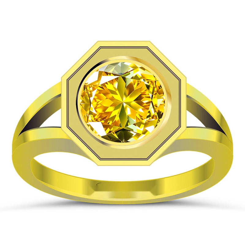R34 Yellow Sapphire 18K Gold Ring