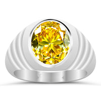 R35 Yellow Sapphire Silver Ring