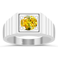 R36 Yellow Sapphire Silver Ring