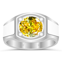 R37 Yellow Sapphire Silver Ring