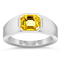 R39 Yellow Sapphire Silver Ring