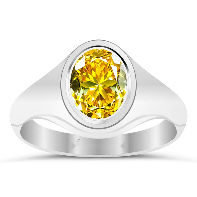 R42 Yellow Sapphire Silver Ring