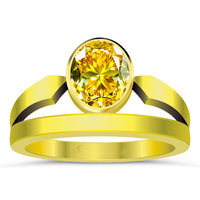 R43 Yellow Sapphire 18K Gold Ring