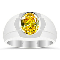 R44 Yellow Sapphire Silver Ring