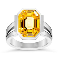 R50 Yellow Sapphire Silver Ring