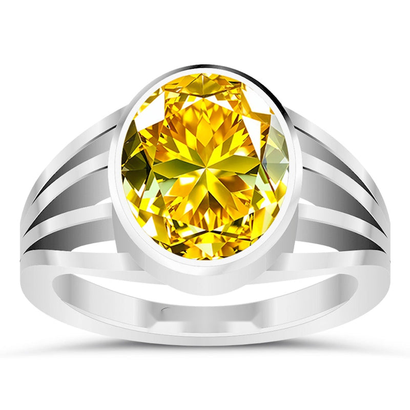 R5 Yellow Sapphire Silver Ring