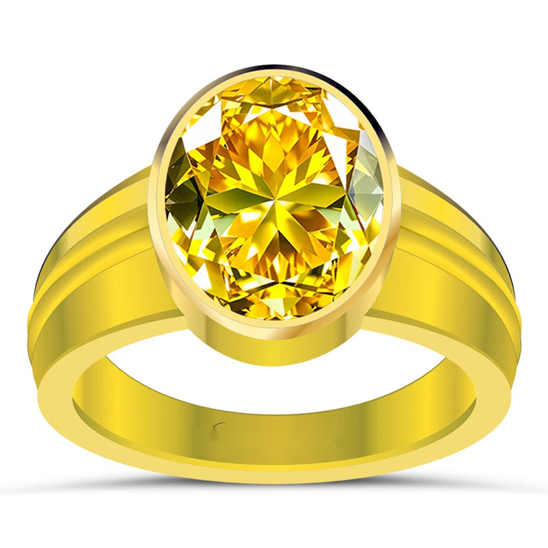 R7 Yellow Sapphire 18K Gold Ring
